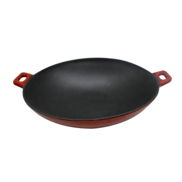 Enamelled Cast Iron Chinese Wok